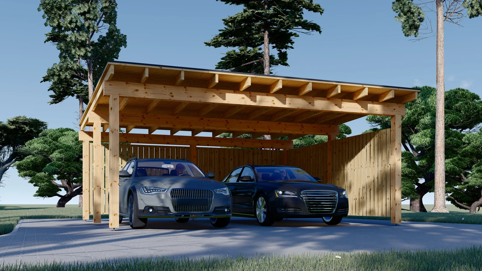 Pérgola moon doble TP 6x6